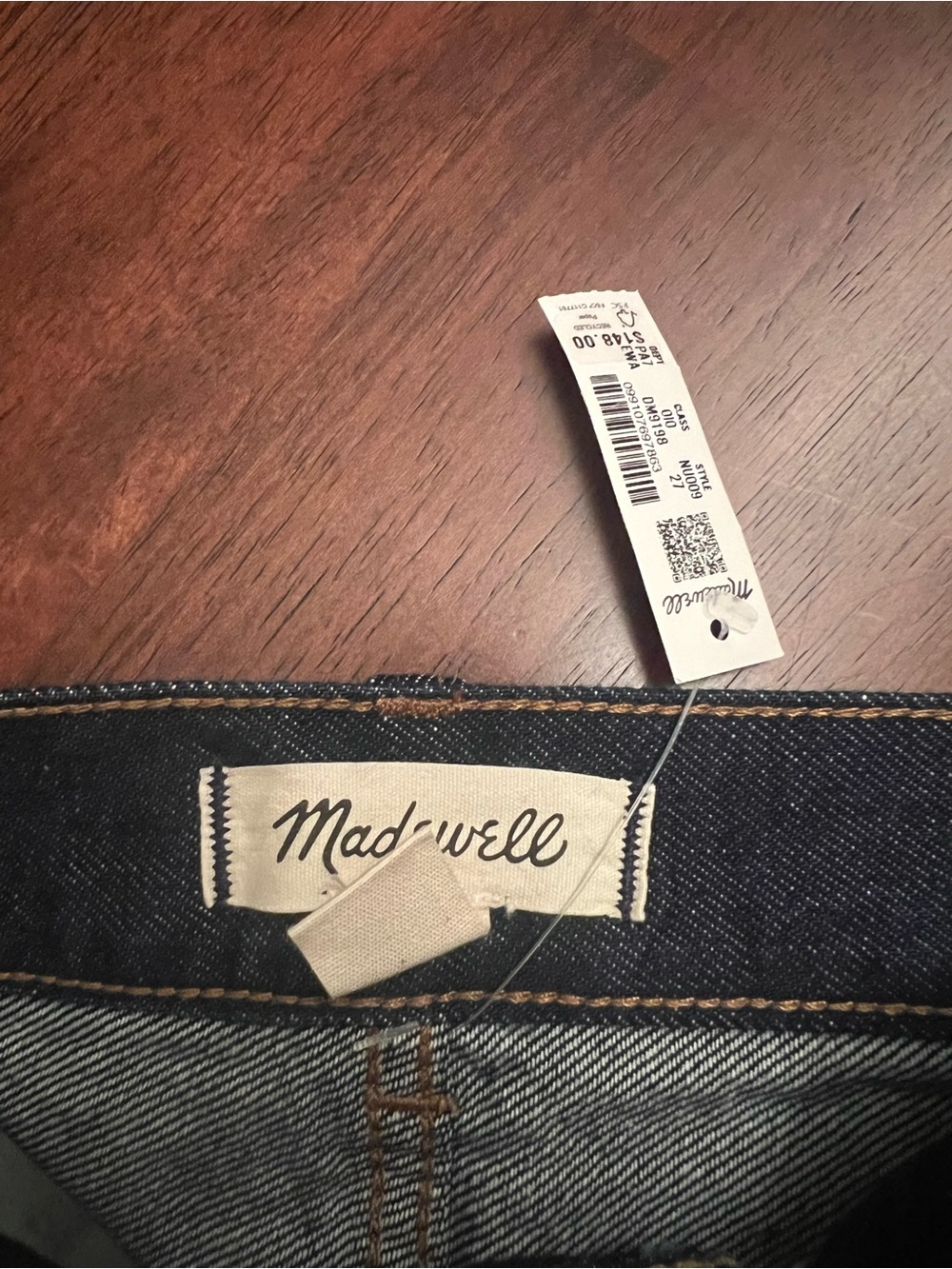 NEW Madewell Superwide-Leg Jeans in Essex Wash Rigid Size 27 NWT - Picture 8 of 10